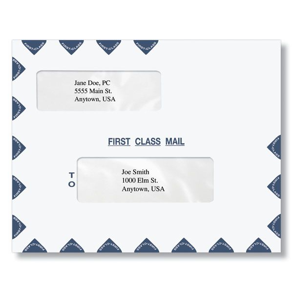 Landscape Envelope For Ultra Tax Only (Moisture Seal), Double Window, 9-1/2" X 12"