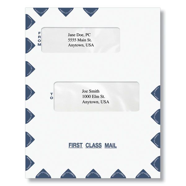 Offset Window First Class Mail Envelope (Moisture Seal), 9-1/2" X 12"