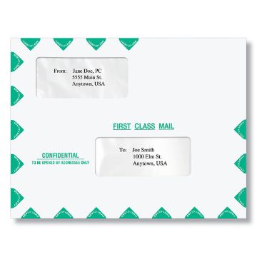 Double Window Envelope (Moisture Seal), 10" X 13"