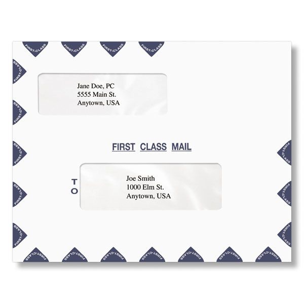 Landscape Envelope For Ultra Tax Only (Peel & Seal), Double Window, 9-1/2" X 12"