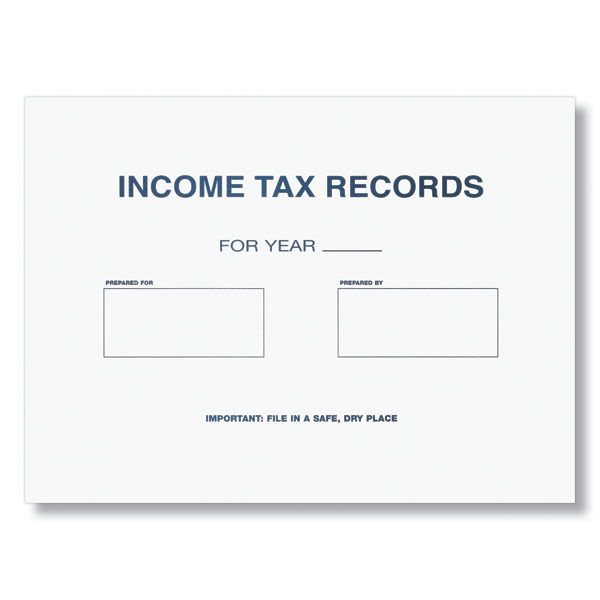 Simple Envelope Lists Year, Client And Preparer, 9-1/2" X 12"