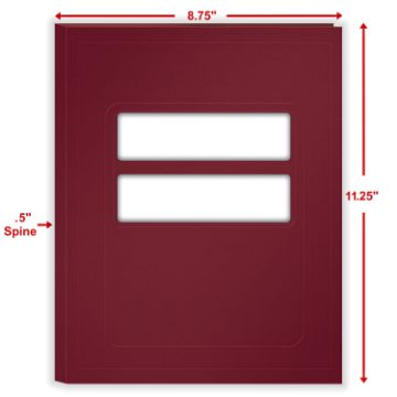 Standard Window Burgandy Folder (50 Per Pack)