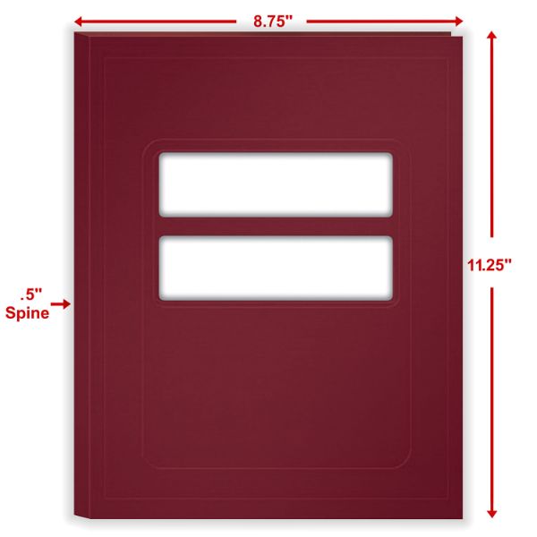 Standard Window Burgandy Folder (50 Per Pack)
