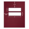 Standard Window Burgandy Folder (50 Per Pack)