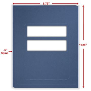 Standard Window Folder (Midnight Blue), 8-3/4 X 11-1/4"