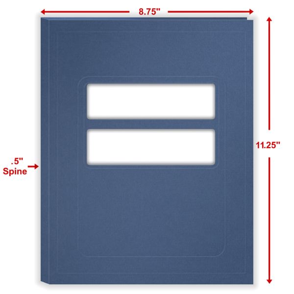 Standard Window Folder (Midnight Blue), 8-3/4 X 11-1/4"