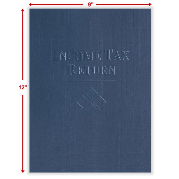 9 X 12 Embossed Folder Expanding Pock Midnight Blue (50 Per Pack)