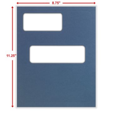 Offset Window Folder (Blue), 8-1/2" X 11-1/4"