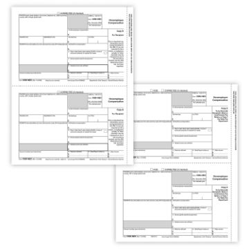 1099 NEC LASER PRINTED PACKAGED SET 3PART ELECTRONIC FILING 2UP (50 EMPLOYEES)/50 per PK